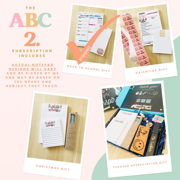 Teacher Appreciation ABC Subscription 