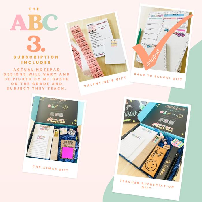 Teacher Appreciation ABC Subscription 