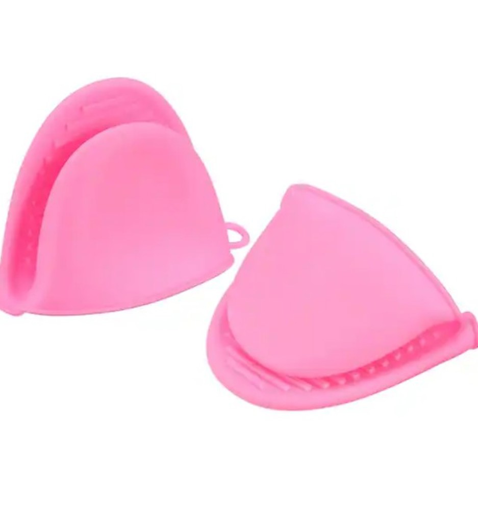 2pc Pink Mitt Pot Plate Holder Pinch Covers Gloves