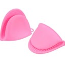  2pc Pink Mitt Pot Plate Holder Pinch Covers Gloves