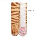 Yellow Cat Purfect Kitty Cat Feet Socks