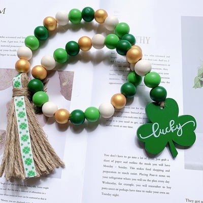 St. Patrick's Day Shamrock Beaded Garland