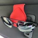  Red Leather Magnetic Sunglasses Clip