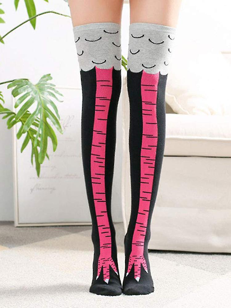 Chicken Knee High Leg Funny Socks