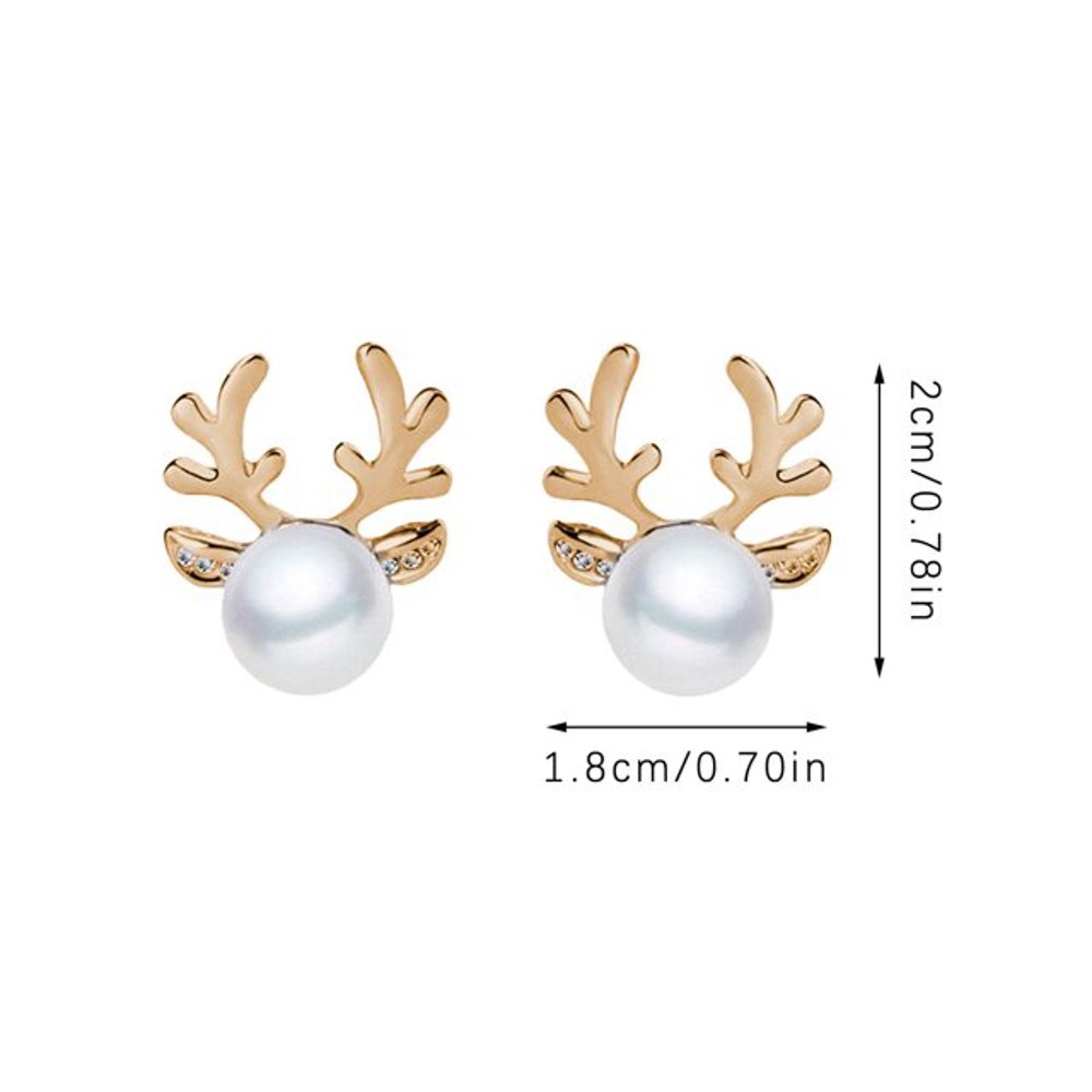 Reindeer Pearl Earrings 