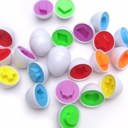  6pc Montessori Geometric Shape Eggs Toy Puzzle