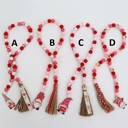 Style A Gnome Valentine Wooden Bead Garland