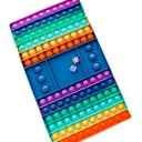  Rainbow Bubble Pop Fidget Board Game w/ Dice