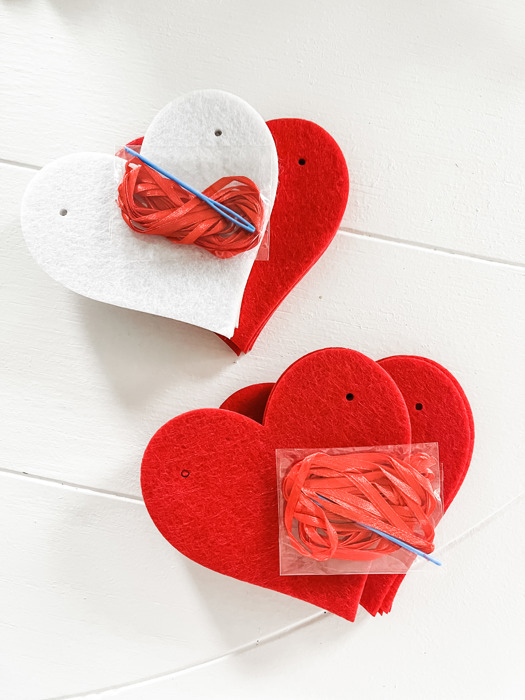 Fun Easy DIY Felt Heart Valentine's Day Banner Garland Kit 