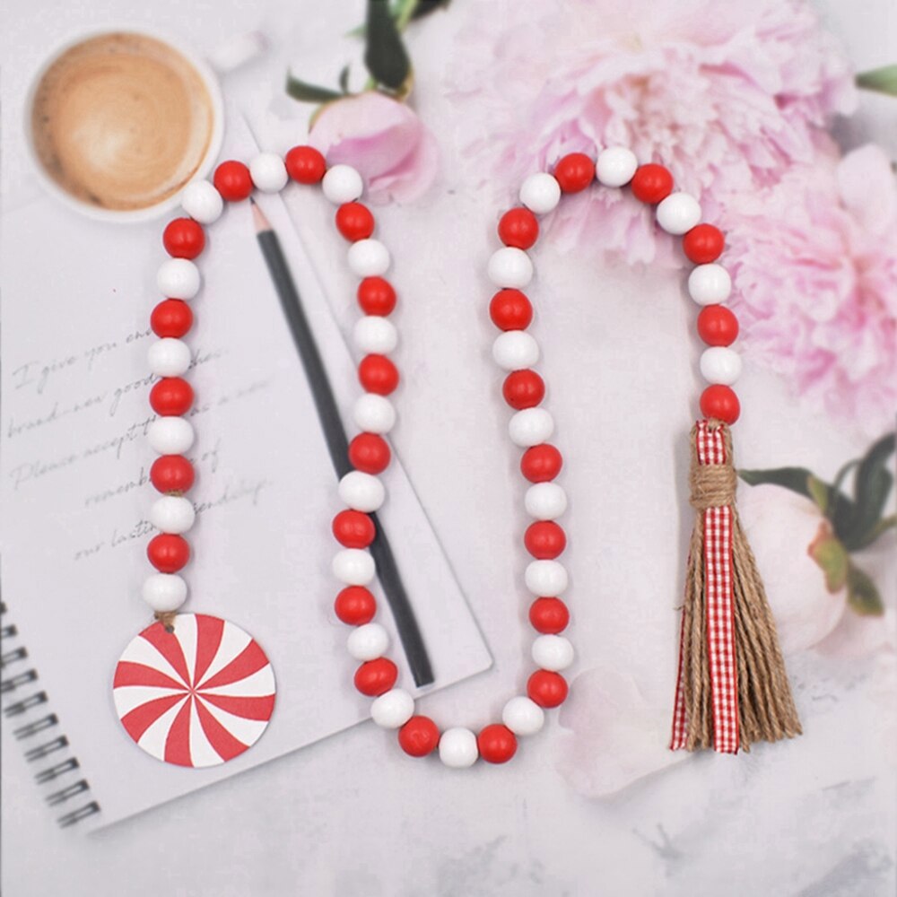 Wooden Peppermint Candy Garland