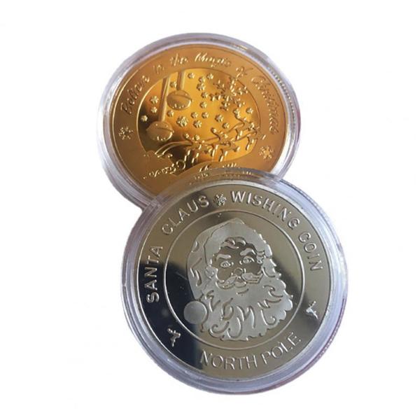 Gold Santa Wishing Coin