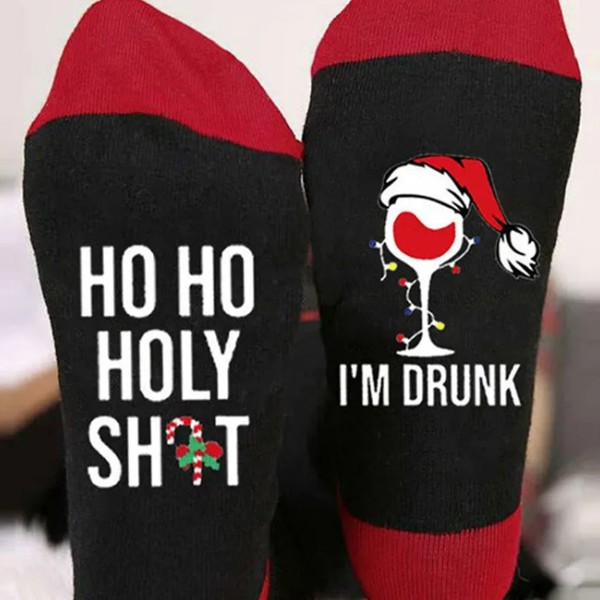 Ho Ho Holy I'm Drunk Funny Socks