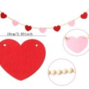  Sweethearts Red & Pink Heart Wooden Bead Garland Valentine's Day 