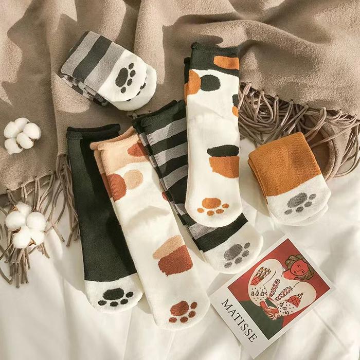 Kitty Cat Paw Socks Kawaii 