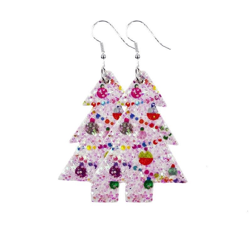 Glitter Christmas Tree Earrings