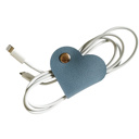  Blue Leather Heart Cable Organizer 