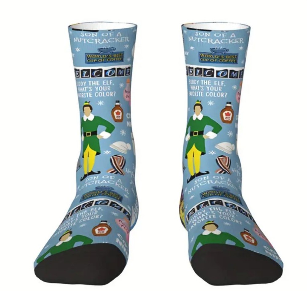 Buddy The Elf Funny Christmas Socks