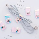  6pc Iridescent Acrylic Cable Organizer Set