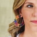  2 Pair Rattan Colorful Earrings