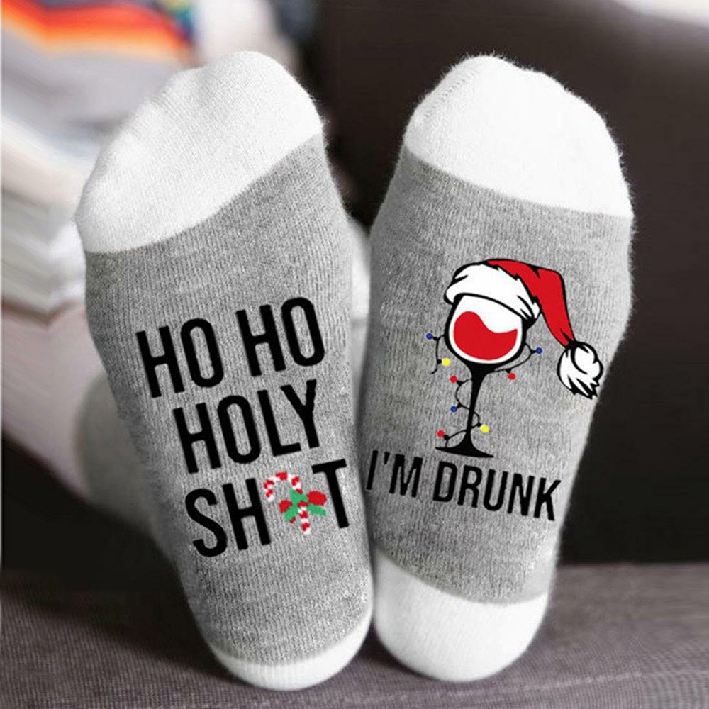 Ho Ho Holy I'm Drunk Christmas Socks