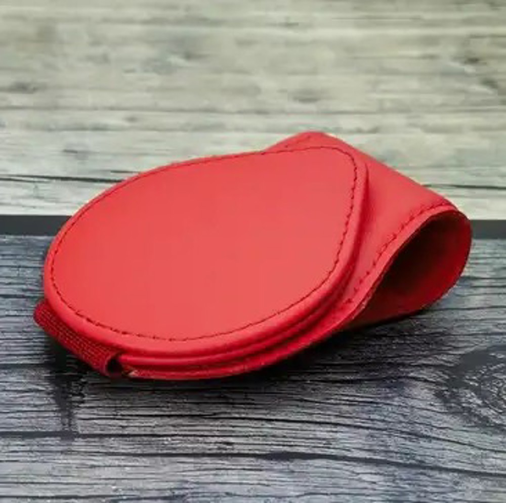 Red Leather Magnetic Sunglasses Clip