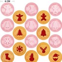  Christmas Cookies Cutter Plastic Gingerbread Santa Cookie Stamp Press