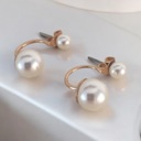  Simple Double Pearl Earrings - CLEARANCE