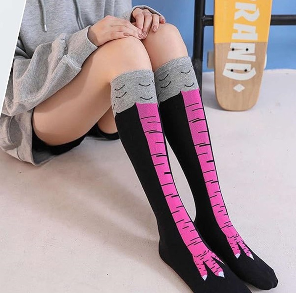 Chicken Knee High Leg Funny Socks