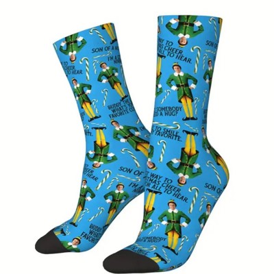 Funny Elf Movie Christmas Socks 