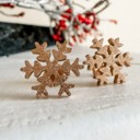  Snowflake Stud Earrings Sparkly Gold