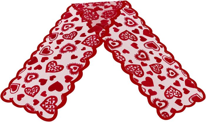 Valentine Hearts Table Runner 