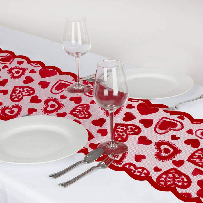 Valentine Hearts Table Runner 