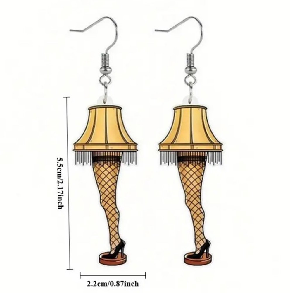 Christmas Story Funny Leg Lamp Earrings