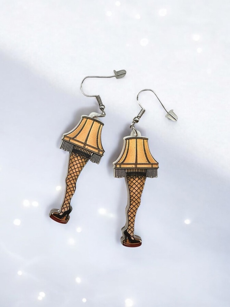 Christmas Story Funny Leg Lamp Earrings