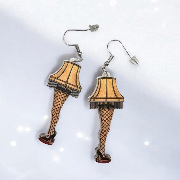 Christmas Story Funny Leg Lamp Earrings