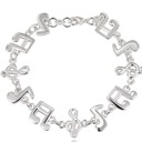  Musical Notes Silver Bracelet 