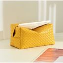  Mustard Yellow Leather Tissue Box 