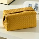  Mustard Yellow Leather Tissue Box 