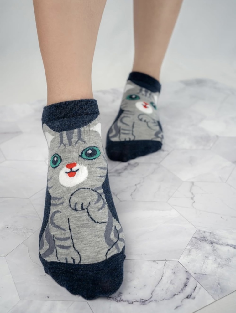 Kitty Cat Socks Blue