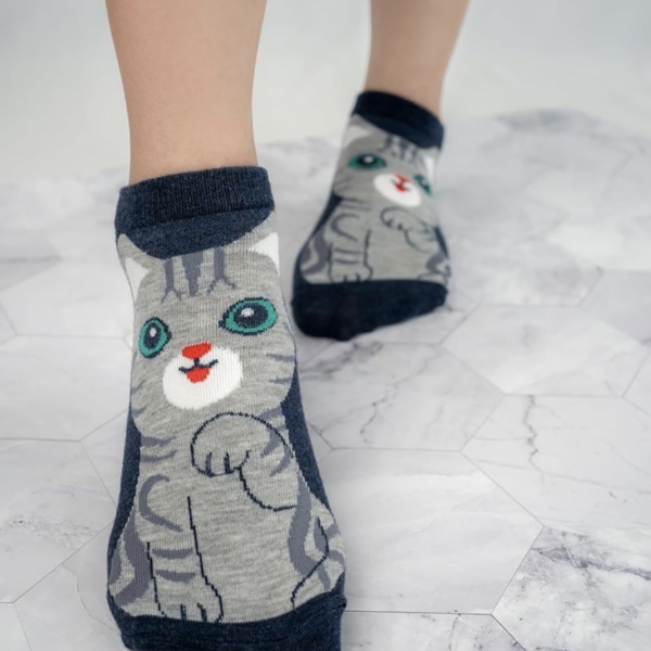 Kitty Cat Socks Blue