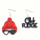  Oh Fudge! Christmas Story Funny Earrings 