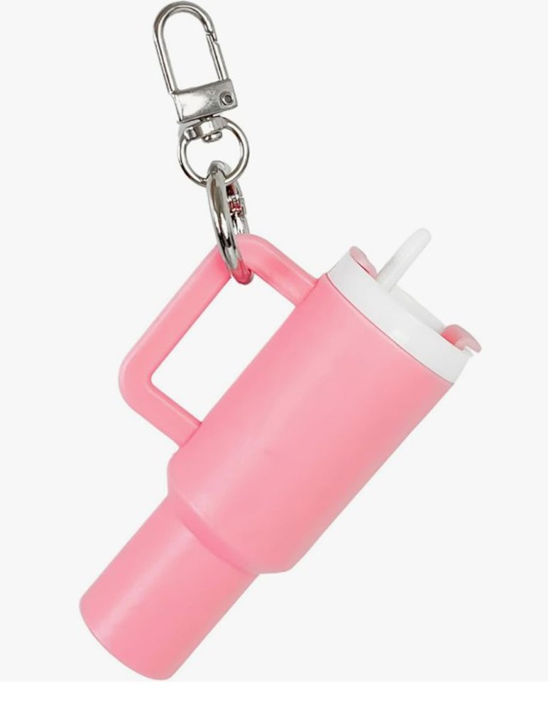 Favorite Tumbler Keychain Pink