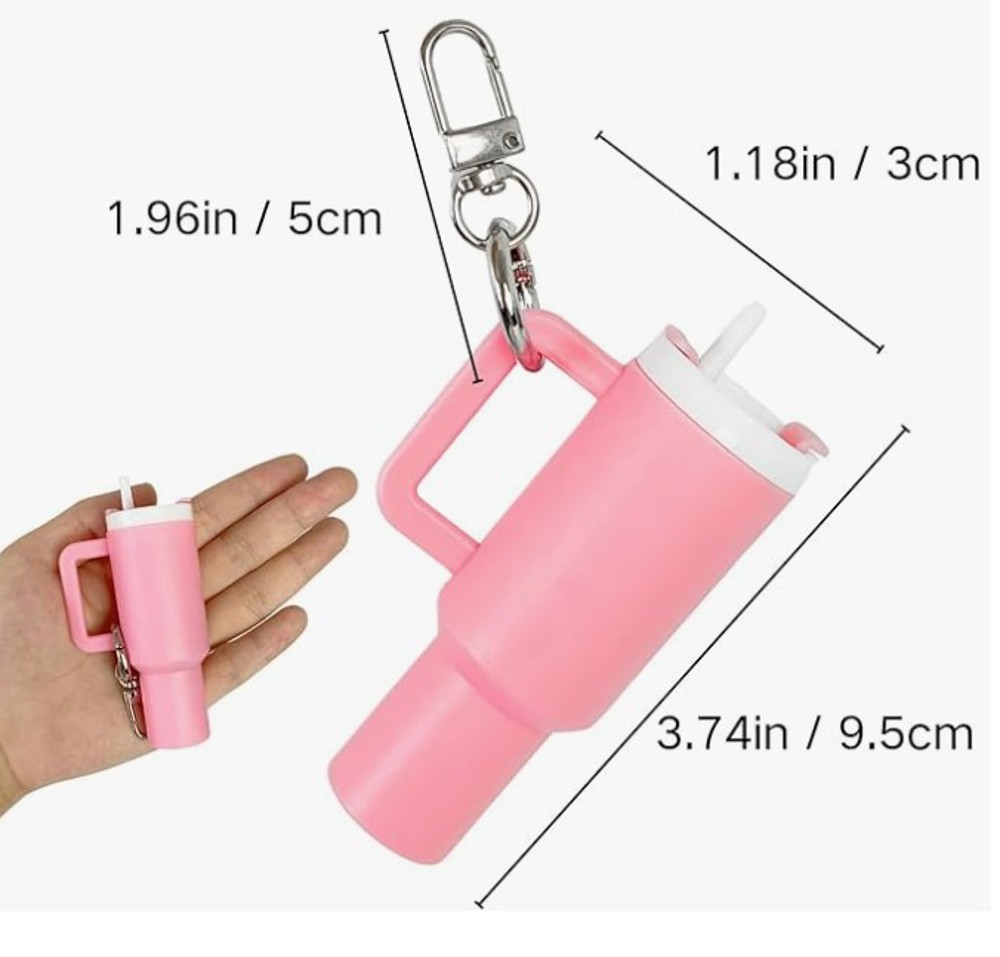 Favorite Tumbler Keychain Pink