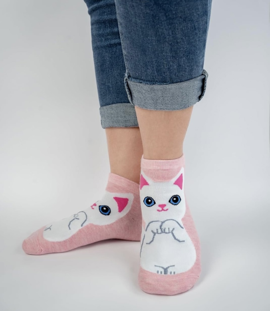 Kitty Cat Socks Pink