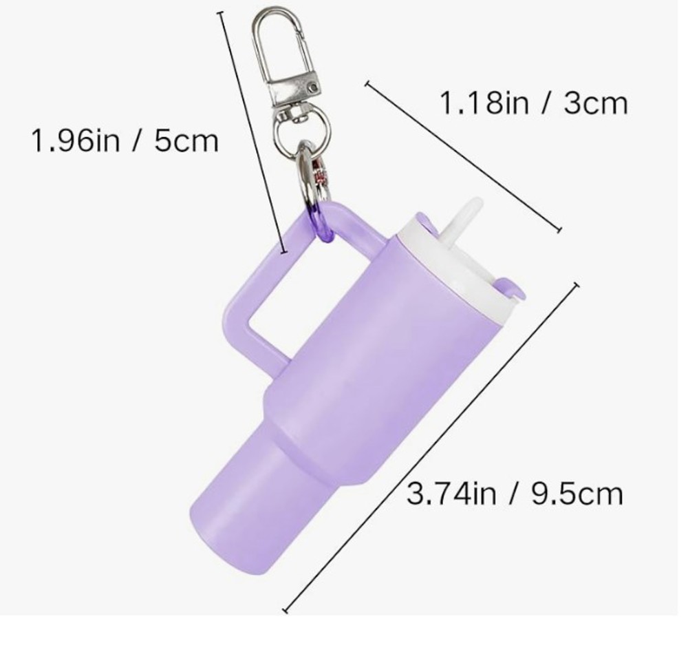 Favorite Tumbler Keychain Purple 