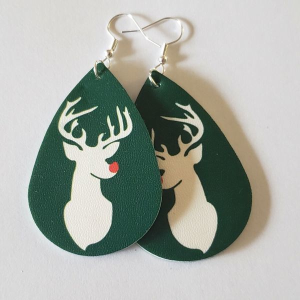 Rudolph Reindeer Drop Earrings