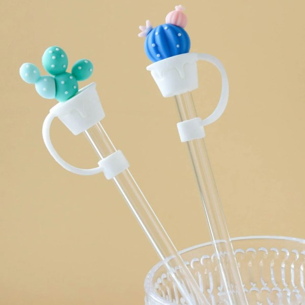 2pc Cactus Straw Toppers