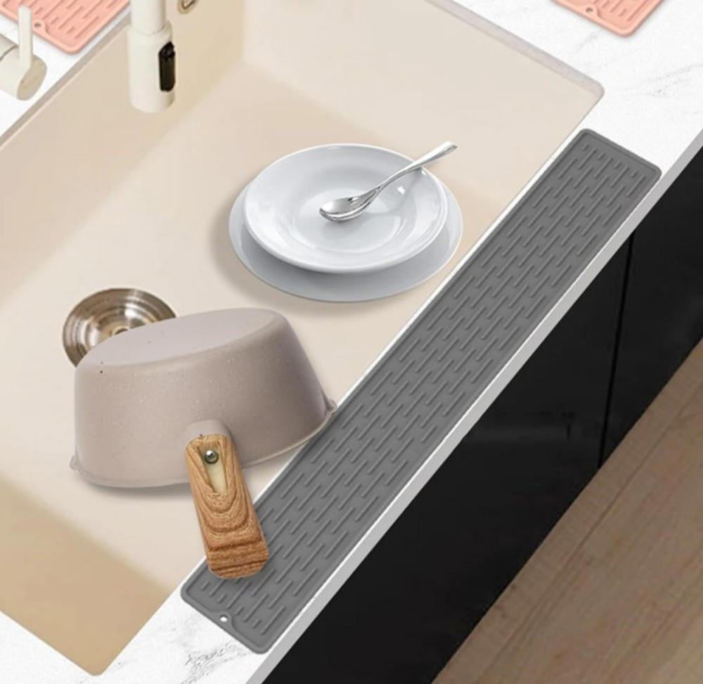  Silicone Kitchen Counter Mat - Versatile Dish Drying