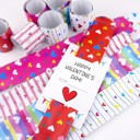  12pc Slap Bracelet Valentine's Card Kit