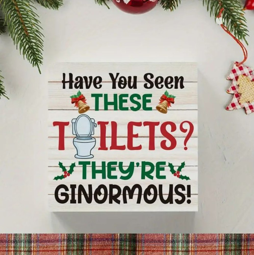 Elf Funny Toilets Sign